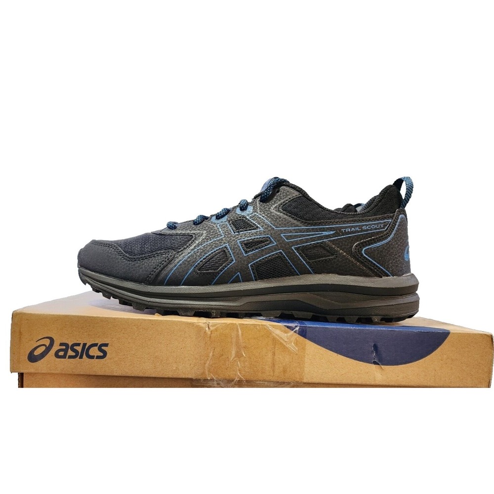 ASICS® (Men's 8 M) (Women's 9.5) TRAIL SCOUT™ Trail Running Shoes in Black/Blue